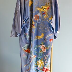 Embroidered Dragon Kimono Robe